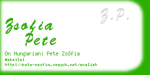 zsofia pete business card